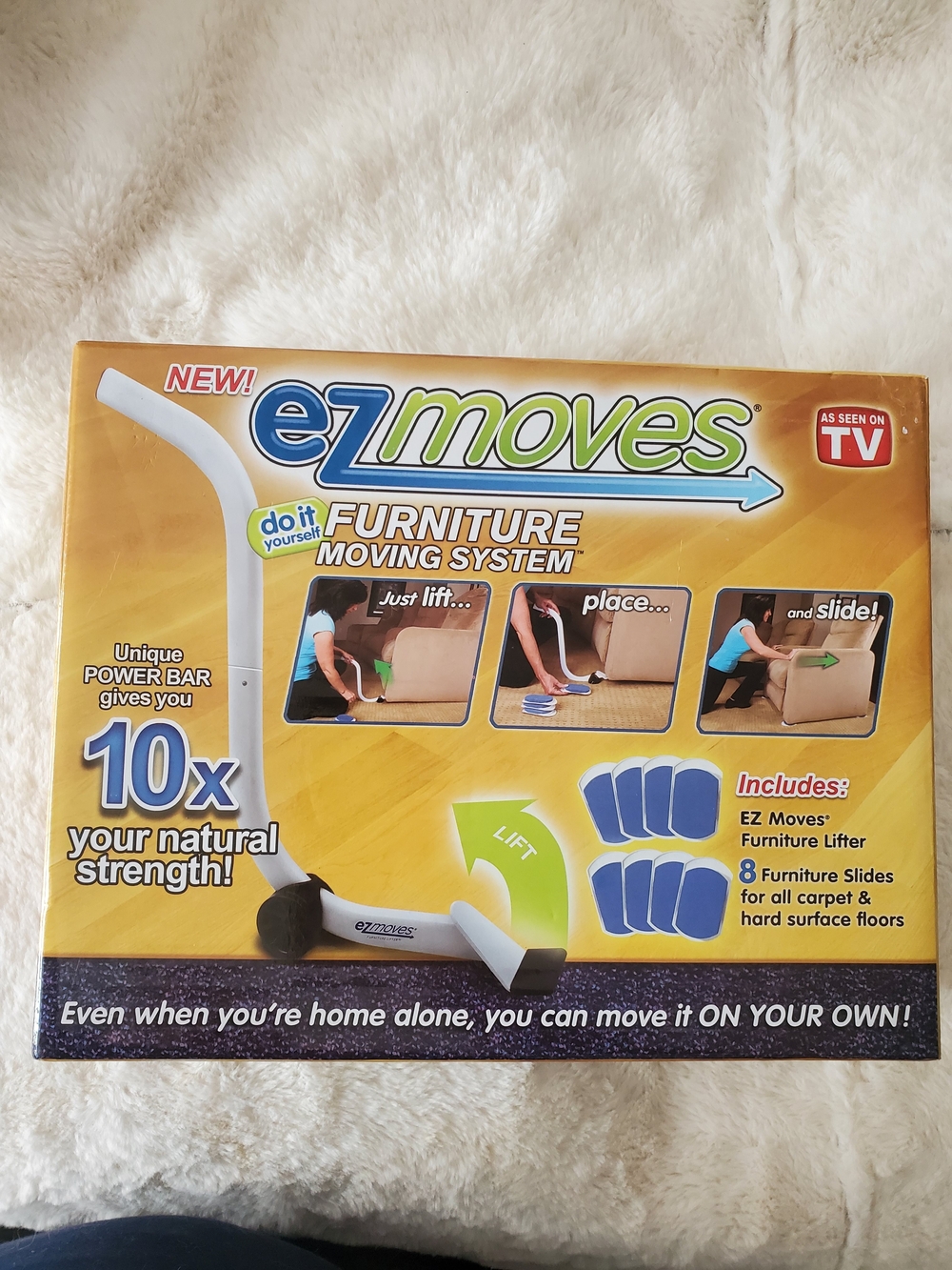 EZ Moves Furniture Moving System | Furniture Lifter & 8 Sliding Pads | Heavy Dut